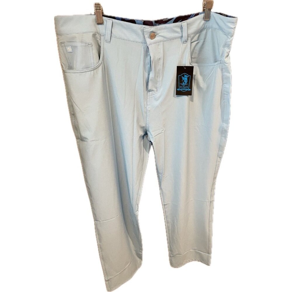 Scales All Tides Men’s Golf Pants Size 38x30 Powder Blue NWT $90